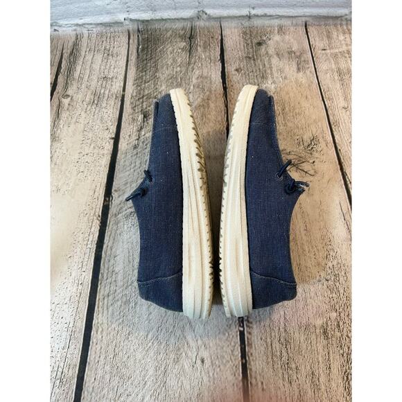 HEYDUDE Girl’s Wendy Sparkle Denim Shoes / Size: Y2-Y3 - Picture 5 of 10